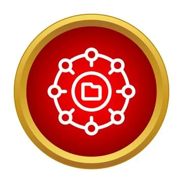File sharing network concept icon illustrating data communication Stock Illustration