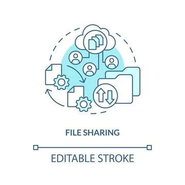File sharing turquoise concept icon イラスト素材