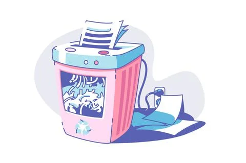 File shredder device Stock Illustration