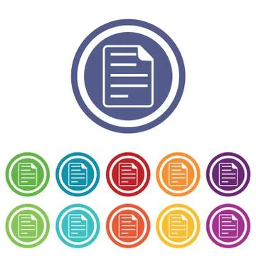 File signs colored set Stock Illustration
