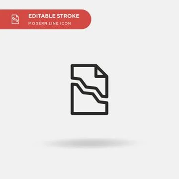 File Simple vector icon. Illustration symbol design template for web mobile U Stock Illustration