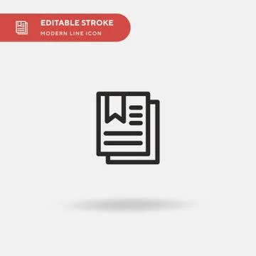 File Simple vector icon. Illustration symbol design template for web mobile U 스톡 일러스트