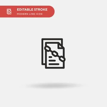 File Simple vector icon. Illustration symbol design template for web mobile U Stock Illustration