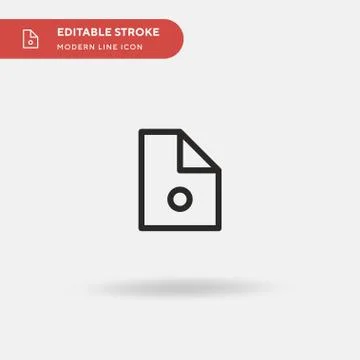 File Simple vector icon. Illustration symbol design template for web mobile U Stock Illustration