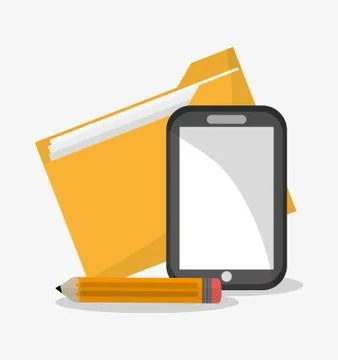 File smartphone and document design Stockillustratie