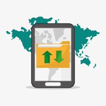 File smartphone and document design Stockillustratie