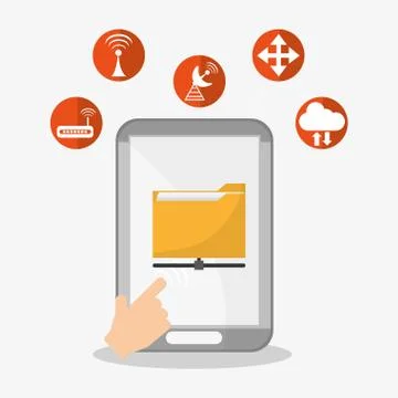 File smartphone and document design 스톡 일러스트