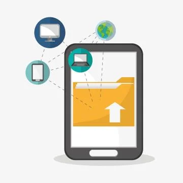 File smartphone and document design Stock Illustration