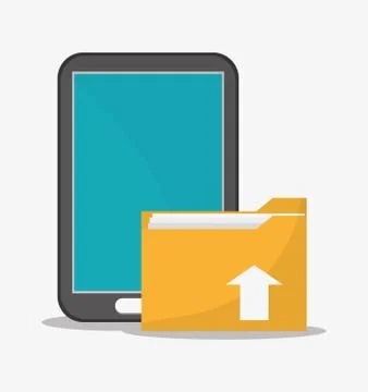 File smartphone and document design 스톡 일러스트