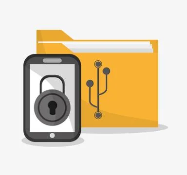 File smartphone and document design Stock Illustration