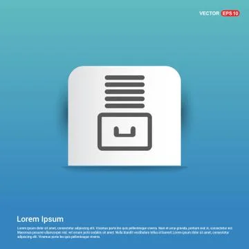 File Stack Icon - Blue Sticker button Stockillustratie