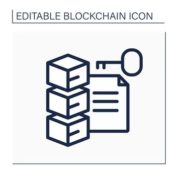 File storage line icon Stock Illustration