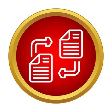 File synchronization icon showing data exchange process Stock Illustration