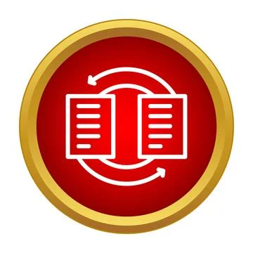 File synchronization process transferring data between documents icon Stock Illustration