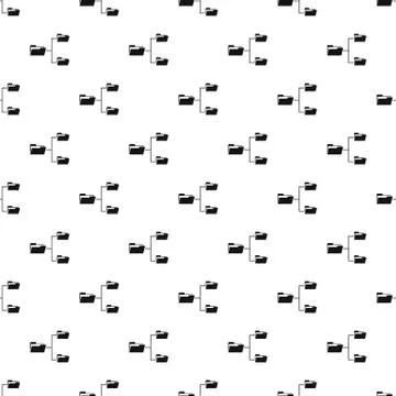 File system on computer pattern, simple style Stock Illustration