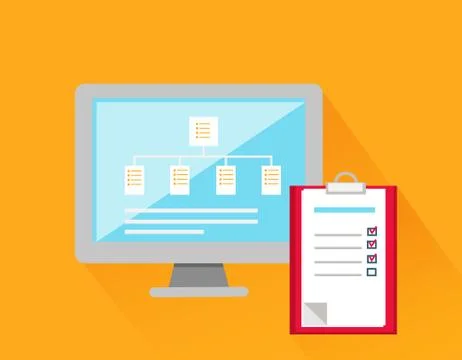 File System Concept Design Style Stock Illustration