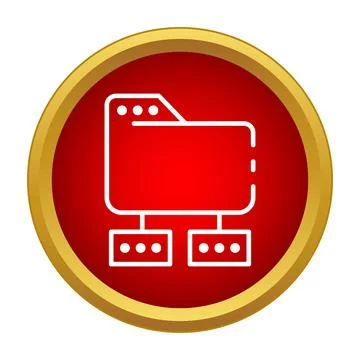 File system folders network hierarchy data organization icon Stockillustratie