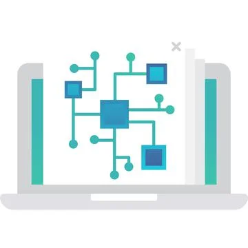 File system icon big data info systematization Stock Illustration