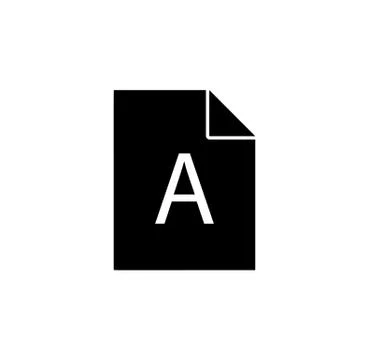 File, text icon. Simple glyph vector of text editor set icons for UI and UX,  Stock Illustration