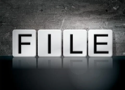 File Tiled Letters Concept and Theme 스톡 일러스트