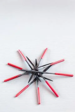 File tool for processing metal and wood lying on a light background. Stock Photos