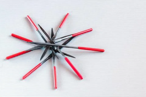 File tool for processing metal and wood lying on a light background. Stock Photos