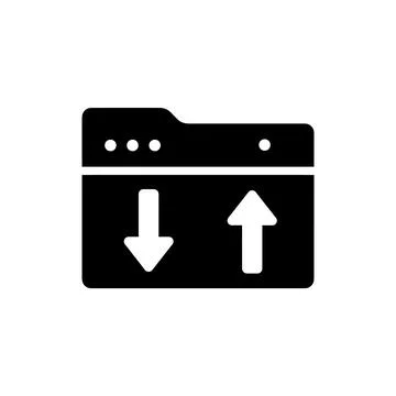 File Transfer and Data Sync Window Icon Stock Illustration