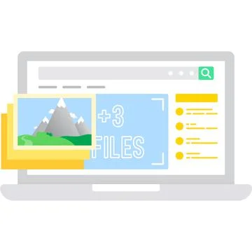 File transfer and load to cloud icon vector Illustrazione stock