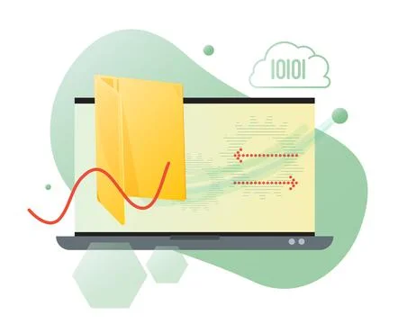 File Transfer and Sharing Platform - Abstract Illustration Stock Illustration