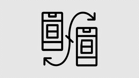 File Transfer Between Devices Path Reveal on Transparent Background Stock Footage 337661878