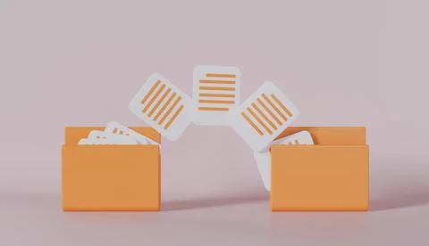 File Transfer, Document Migration, Remote Access to Encrypted Documents Stock Illustration