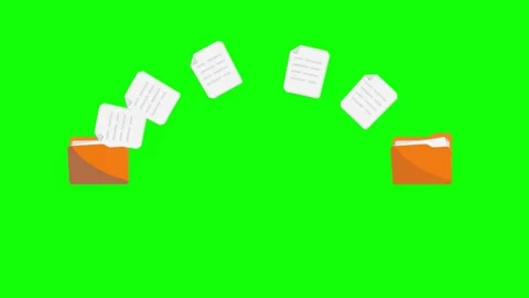 File transfer on green background. Motion graphics. 4K Stock Footage 249810759