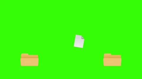 File transfer on green background. Motion graphics. 4K Animation Stock Footage 261864600