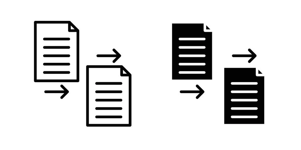 File transfer icon for design projects and web UI Stock Illustration