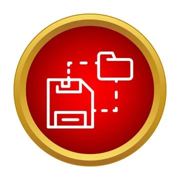 File transfer icon showing data backup or migration Stock Illustration