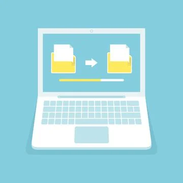 File transfer Stock Illustration