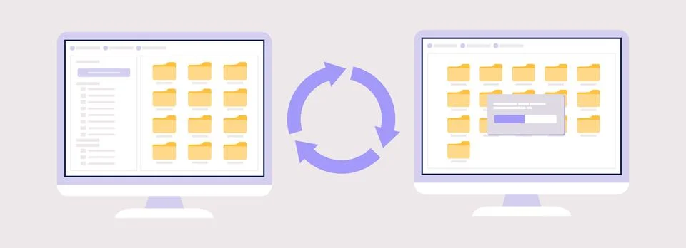 File transfer Stock Illustration