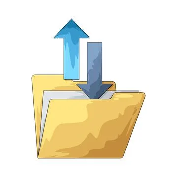 File transfer illustration Stock Illustration