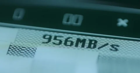 File Transfer process MB per second Video stock 310805736