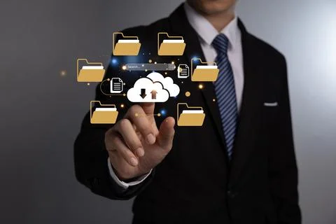 File transfer protocol or FTP digital system for transferring documents. 스톡 사진