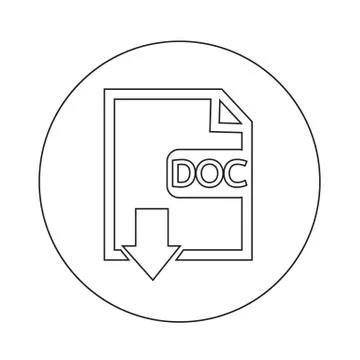 File type DOC icon illustration design Stock Illustration