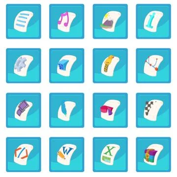 File Type icon blue app 库存插图