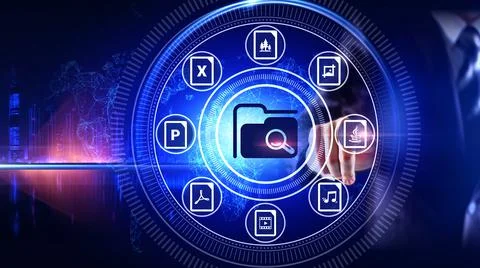 File type Icon Concept Illustrazione stock