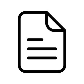 File type icon line isolated on white background. Black flat thin icon on m.. Stockillustratie