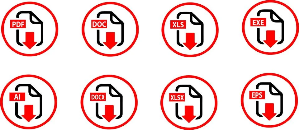 File type icon on white background Stock Illustration