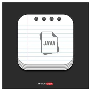 File type icons Gray icon on Notepad Style template Vector EPS 10 Free Icon Stock Illustration