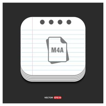 File type icons Gray icon on Notepad Style template Vector EPS 10 Free Icon Stock Illustration
