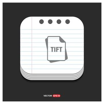 File type icons Gray icon on Notepad Style template Vector EPS 10 Free Icon Illustrazione stock