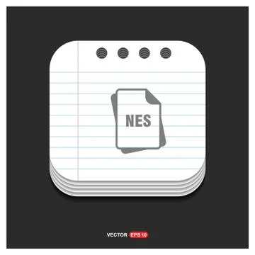 File type icons Gray icon on Notepad Style template Vector EPS 10 Free Icon Illustrazione stock