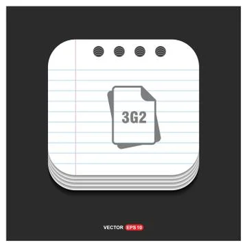 File type icons Gray icon on Notepad Style template Vector EPS 10 Free Icon 스톡 일러스트